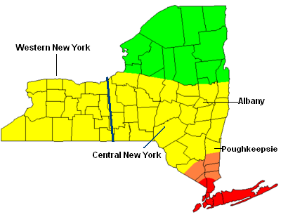 A Map Detailing Upstate New York